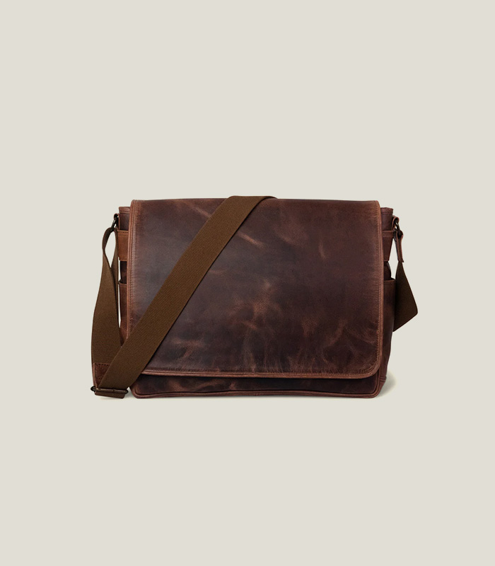 hb-m-product-2-1.jpg Leather Satchel Messenger Bag - Image 1