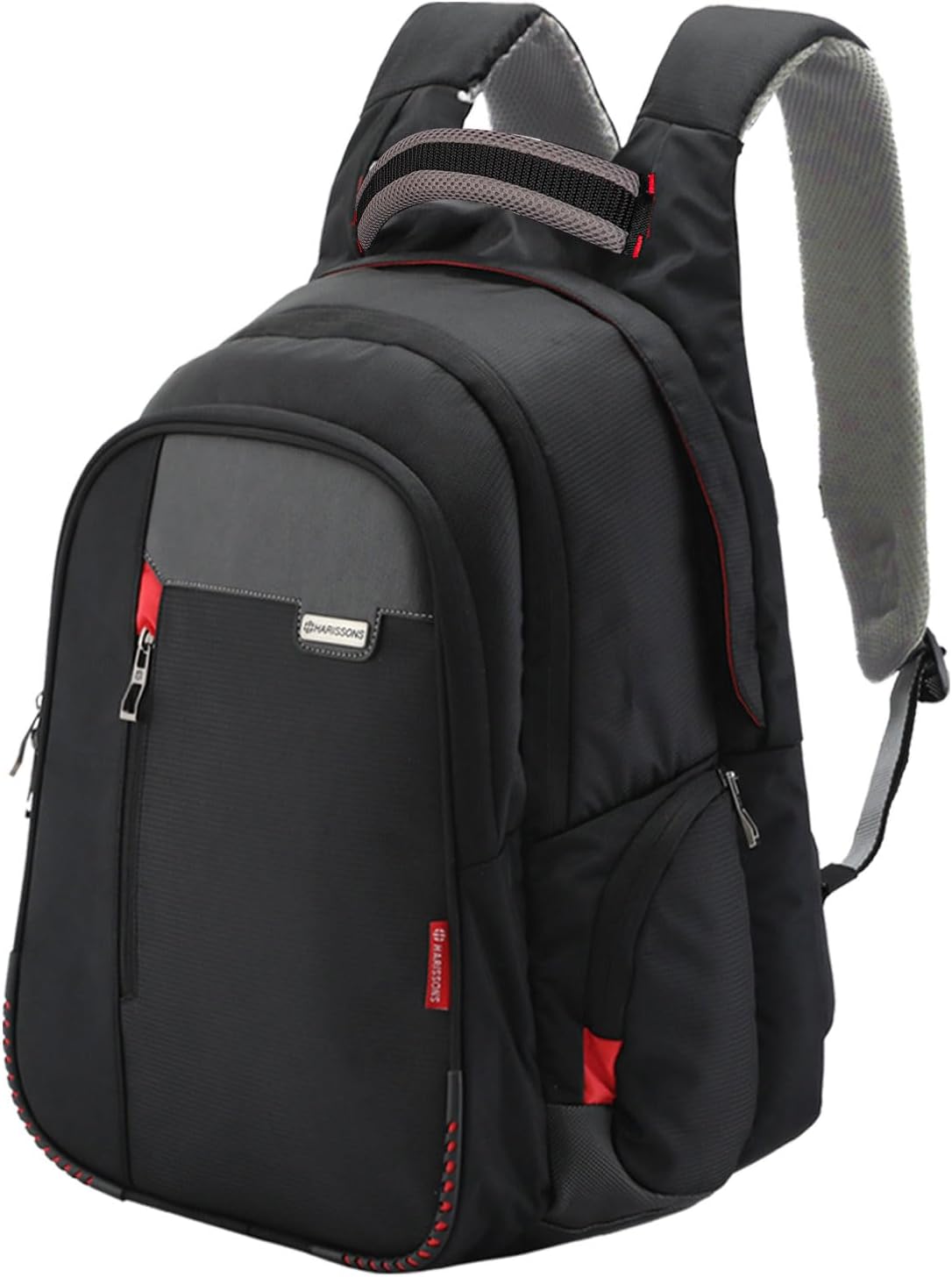 61BQe3DEU2L-1 HARISSONS Sirius Travel Laptop Backpack | 45L | Fits 15.6” Laptop | Heavy-Duty Build | USB & Audio Port, Multi-Level Organizer, Trolley Sleeve | Work, Travel & College - Image 1