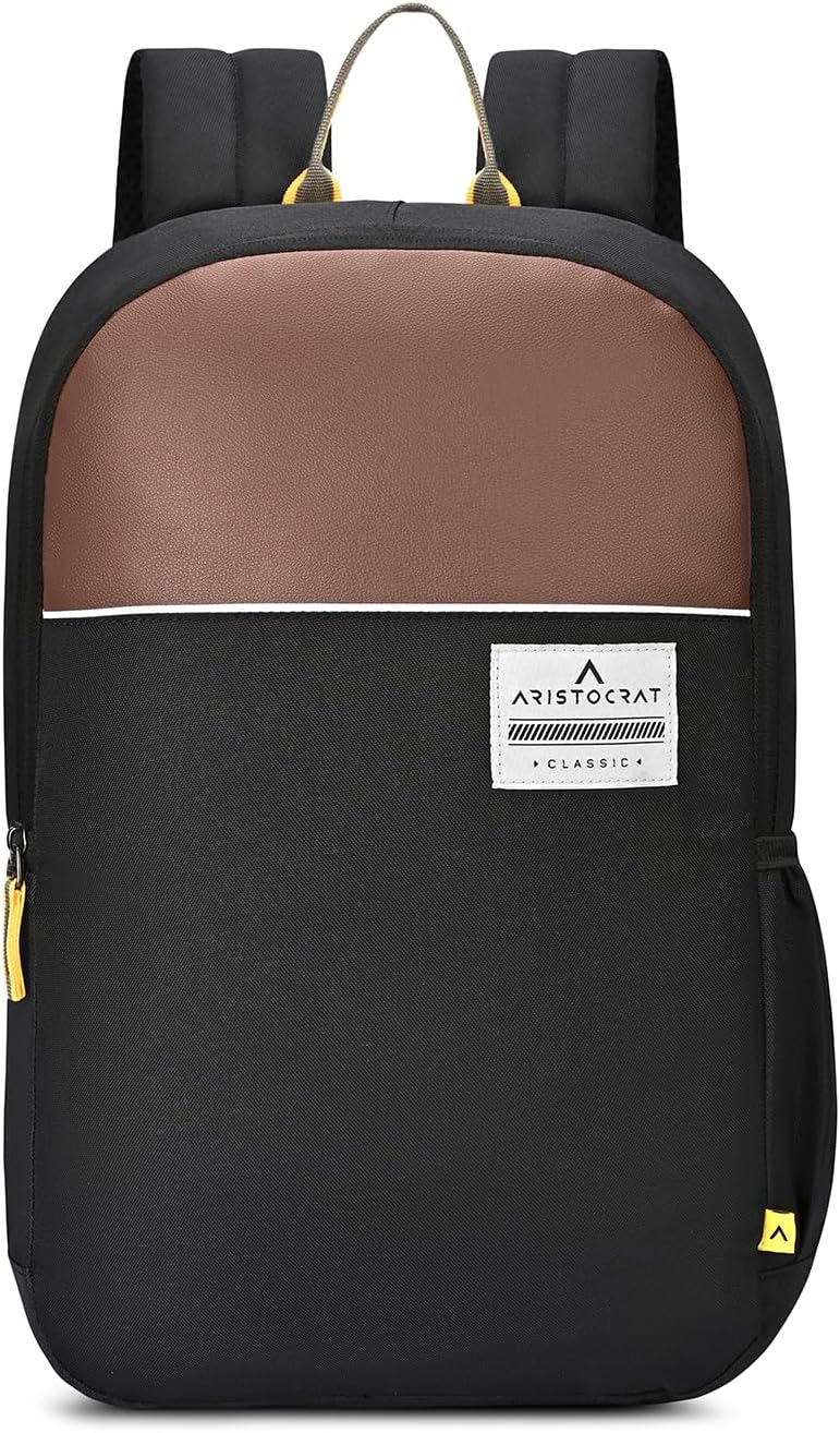 71nXs0aNQSL-1 Aristocrat Lava 17 Inch Compatible Laptop Backpack 25L | Premium Durable Fabric | 2 Compartments with Side Bottle Pocket | Padded Backpanel | Office & Travel Backpack for Men & Women - Image 1