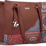 ZOUK Women's Office Essential Bag | Jute | Vegan Leather Handcrafted Tote Bag With Double Handle Shoulder Strap