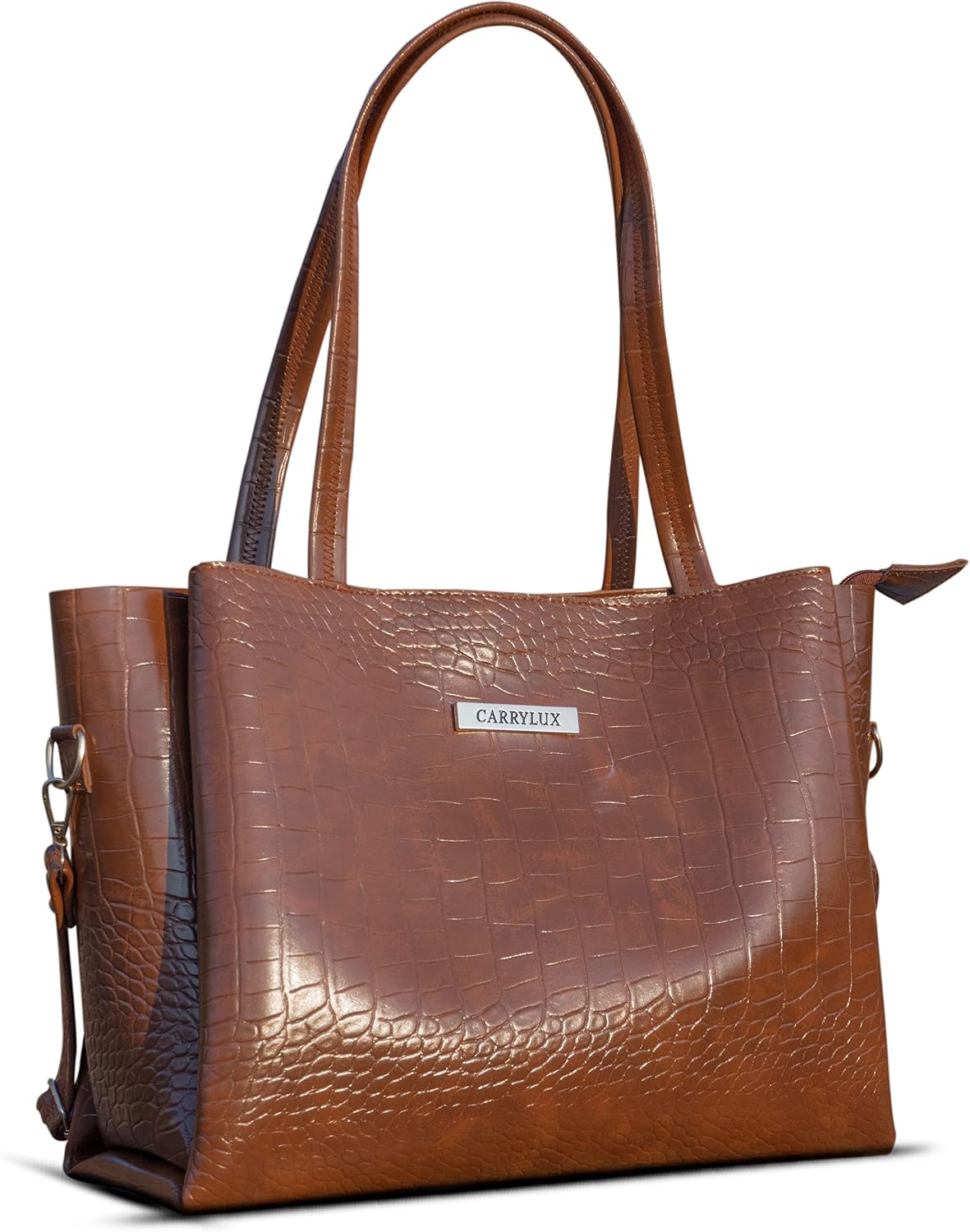 81ZZzCBJBUL-1 Carrylux Large Capacity Croco Pattern Tote Bags For Womens Big Purses And Handbags Ladies Big Shoulder Bag - Image 1