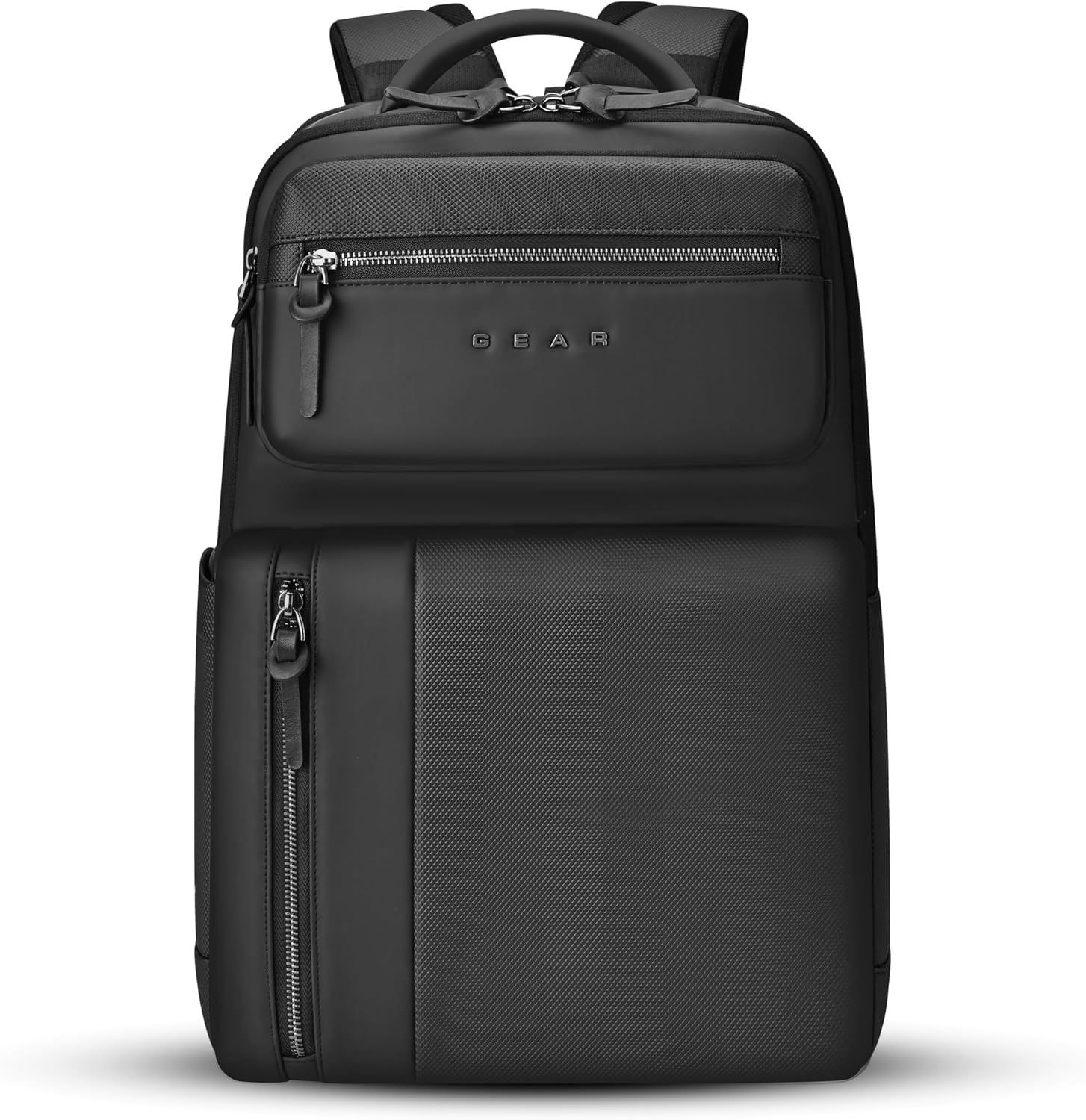 81r1KOv2hBL-1 Gear 9 to 5 17"/25L Medium Water Resistant Faux Leather Anti Theft Laptop Backpack | Casual Backpack | Travel Backpack for Men/Women - Image 1